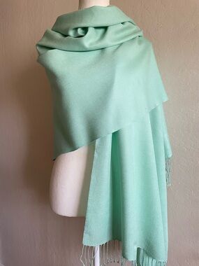 Sea mist soft wool wrap